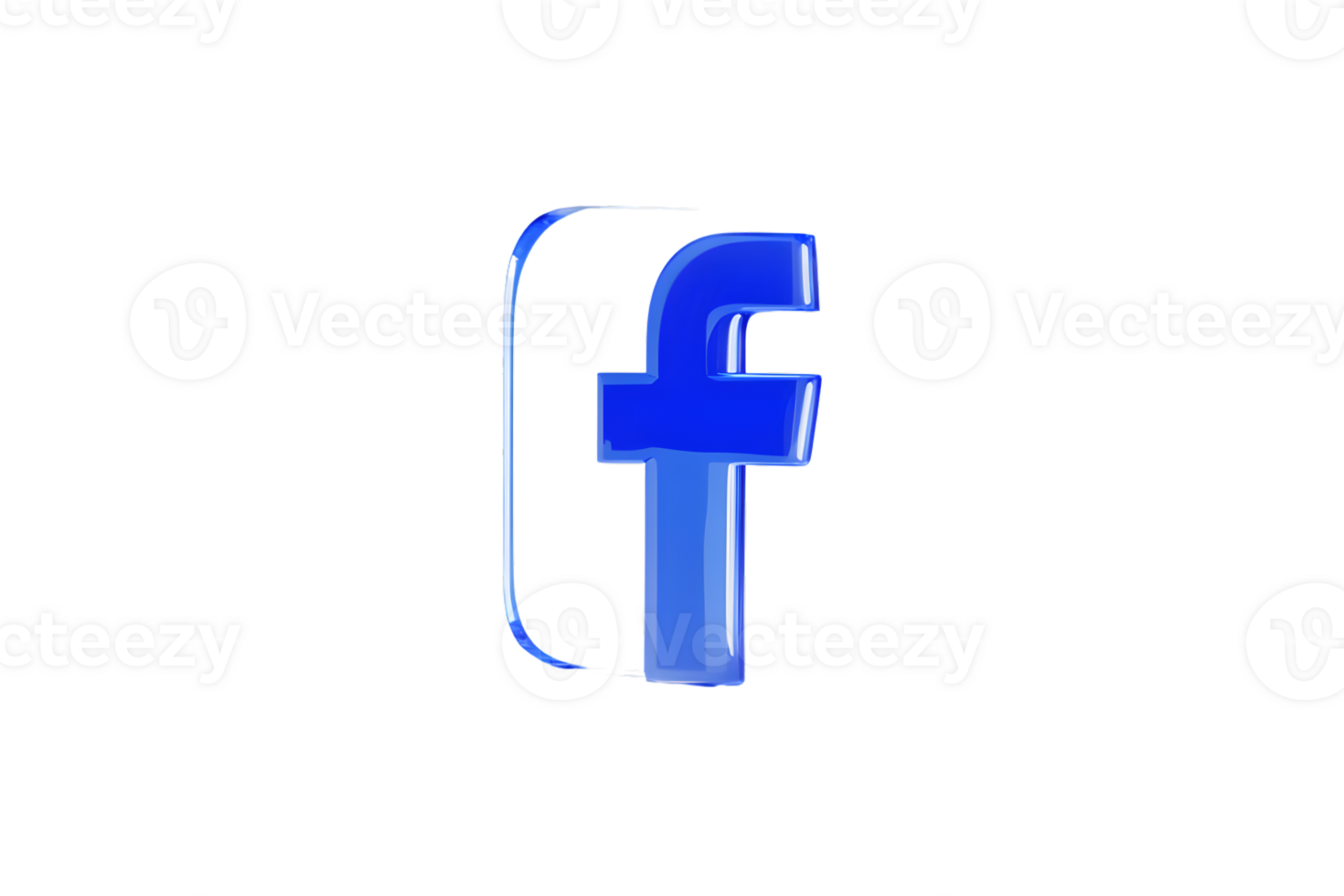 A bold blue letter logo with a glossy finish ideal for social media and digital communication png