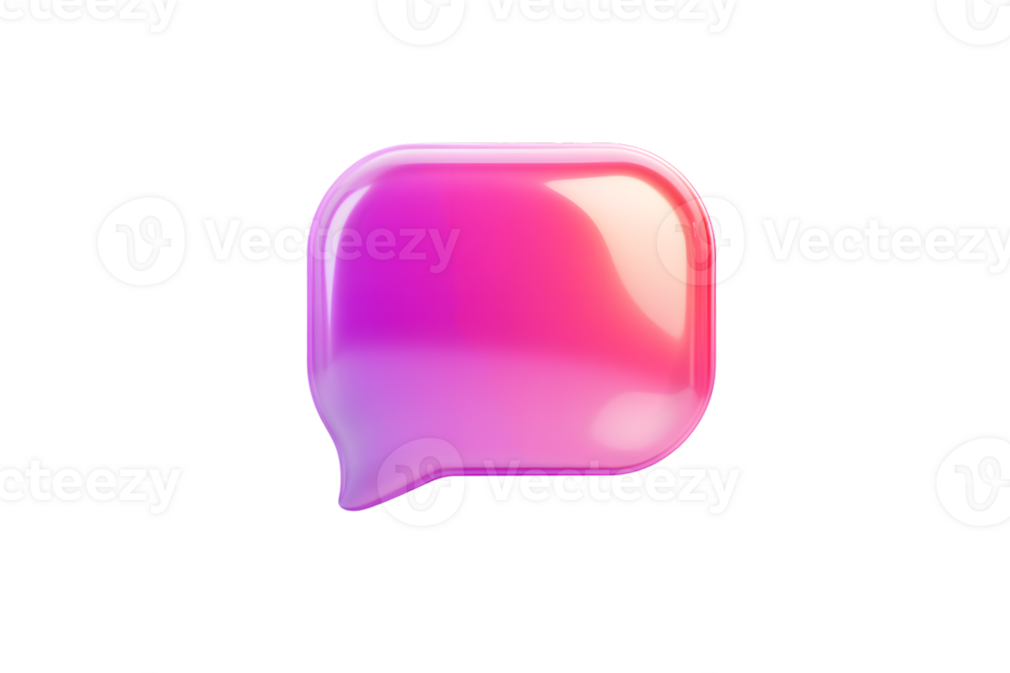 Gradient Speech Bubble with Vibrant Colors and Smooth Edges for Modern Communication Design png