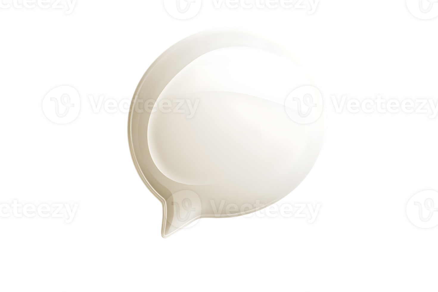 Speech Bubble Icon with Smooth Gradient and Soft Shadow for Communication Design png