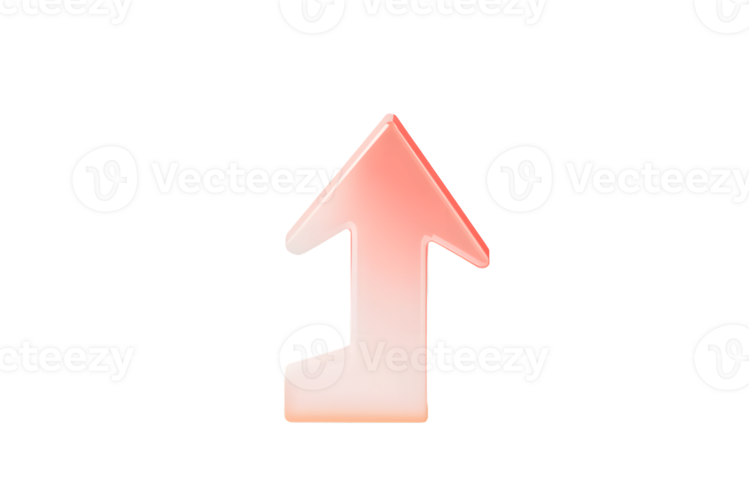 Upward Direction Indicator A Gradient Pink Arrow Pointing Upwards for Navigation Progress a png