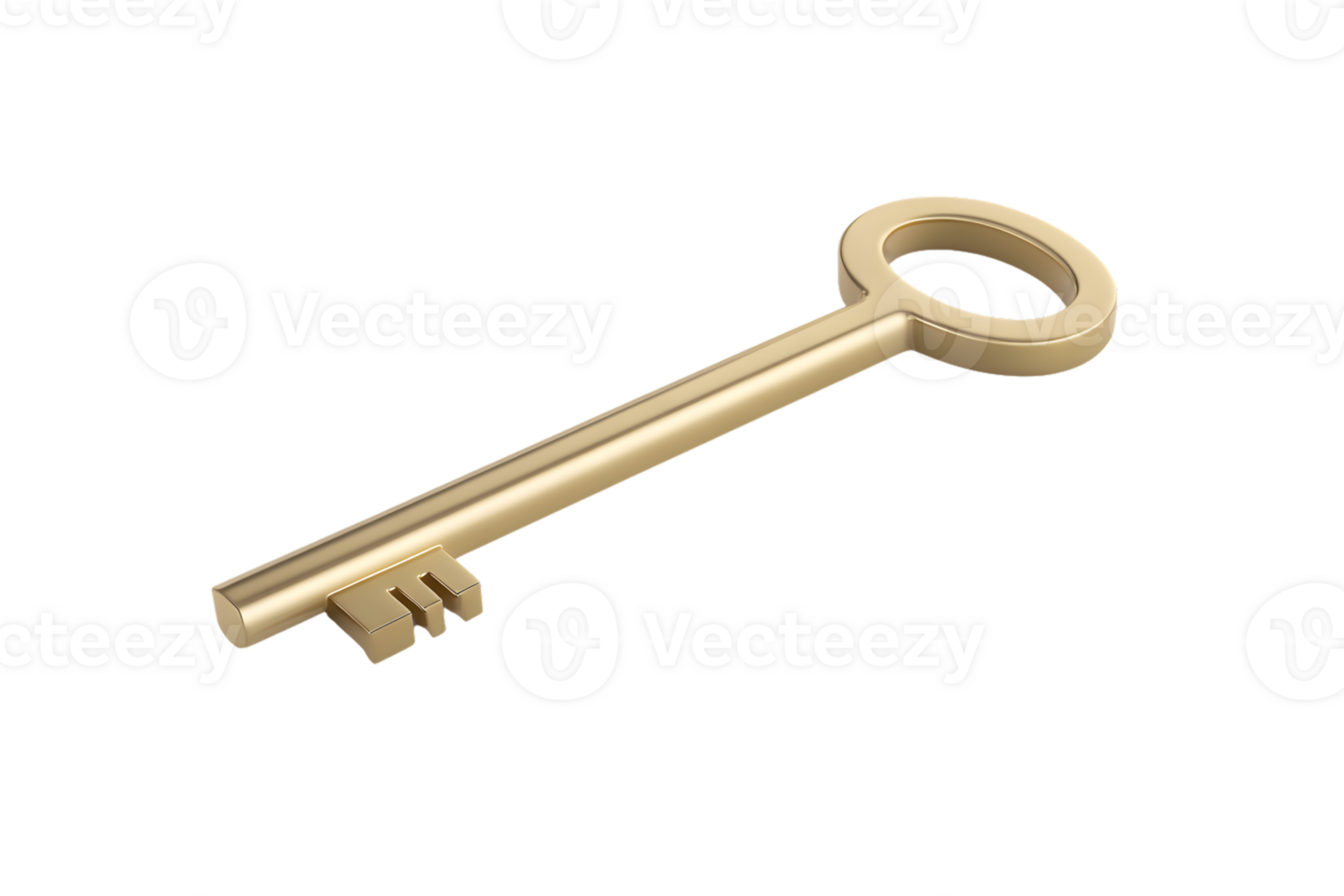 Golden Key with Sleek Design on Black Background Ideal for Security Access and Symbolic Con png