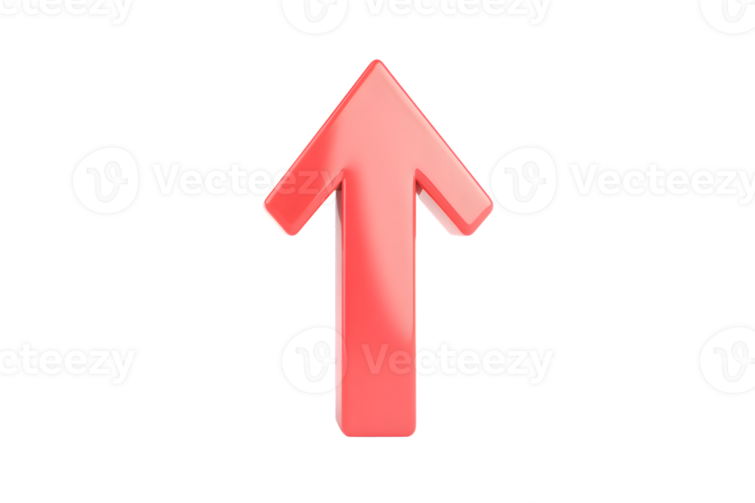 Upward Direction Indicator A Bold Red Arrow Pointing Upwards for Navigation Progress and Gro png
