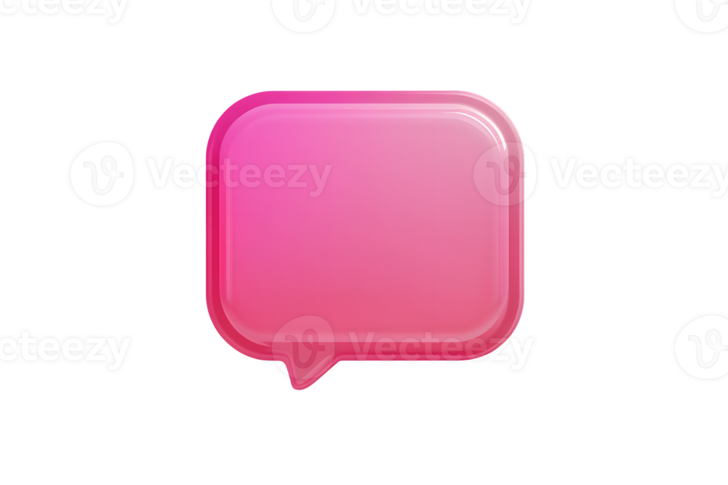 Pink Gradient Speech Bubble with Rounded Corners for Communication Chat and Messaging Design png