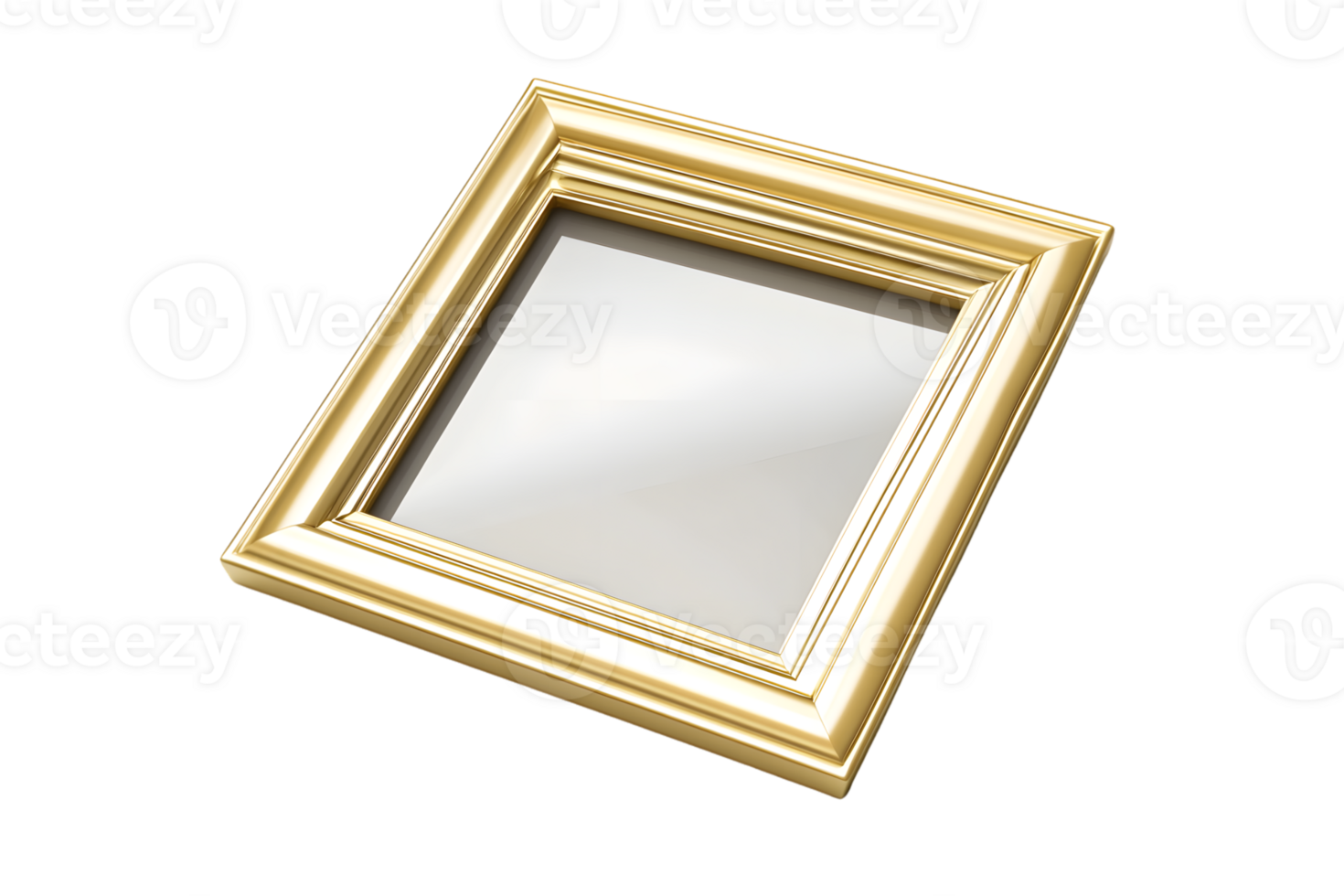 Golden Picture Frame with Elegant Design for Artistic and Decorative Purposes png