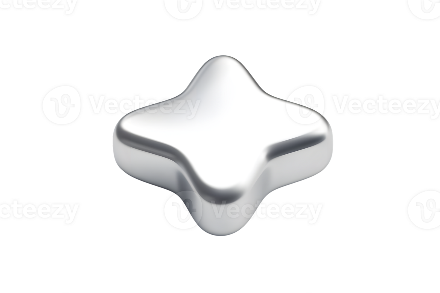 Shiny Metallic Plus Sign Icon with Smooth Edges and Reflective Surface for Design Technology png