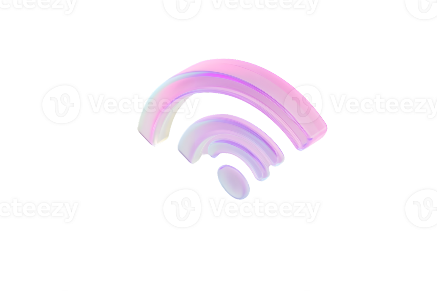 Glowing WiFi Symbol in Pastel Colors Modern Abstract Design for Connectivity and Technology C png