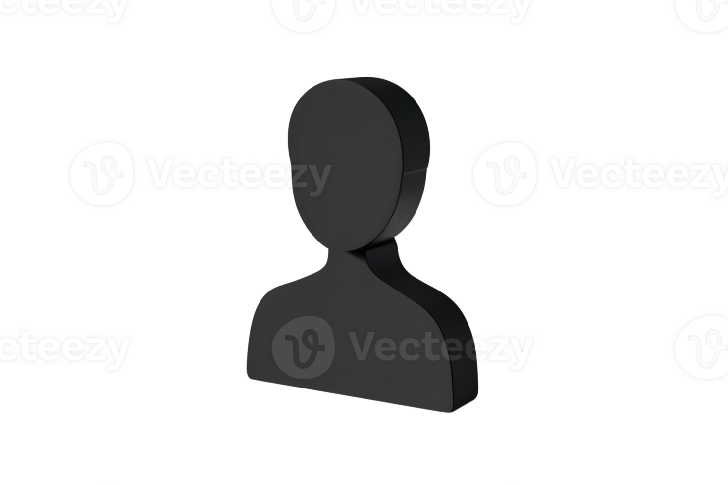 Generic User Profile Icon Minimalist 3D Silhouette for Digital Interfaces and Placeholder Grap png