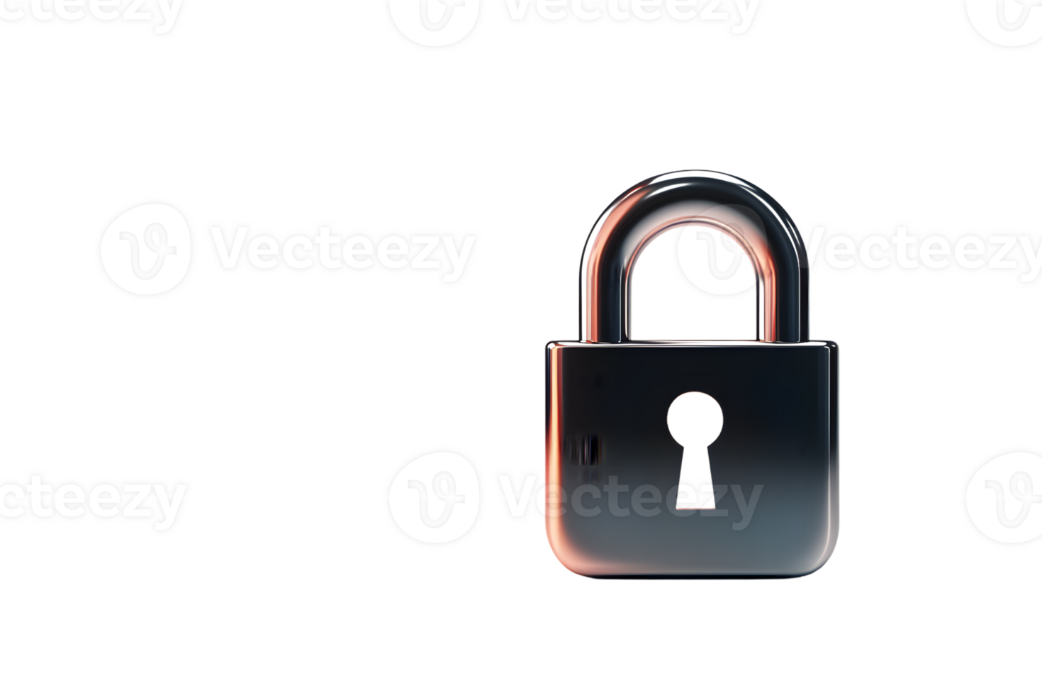 Secure Lock Icon Metallic Padlock with Keyhole for Safety and Protection Concepts png