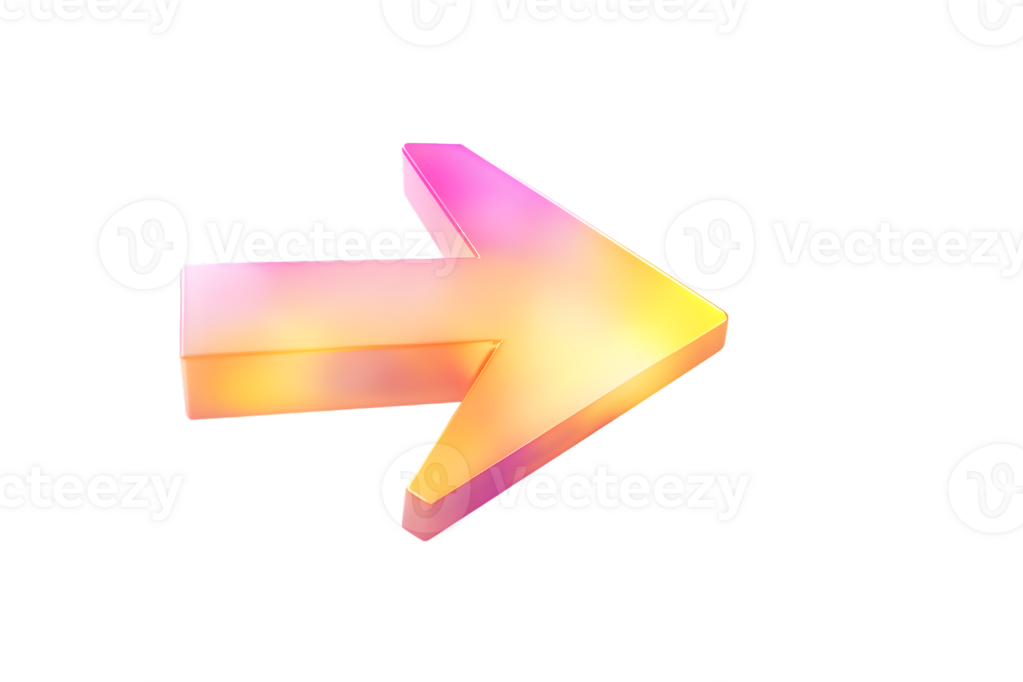 Gradient Arrow Icon with Vibrant Colors for Modern Design Projects Perfect for User Interfaces png