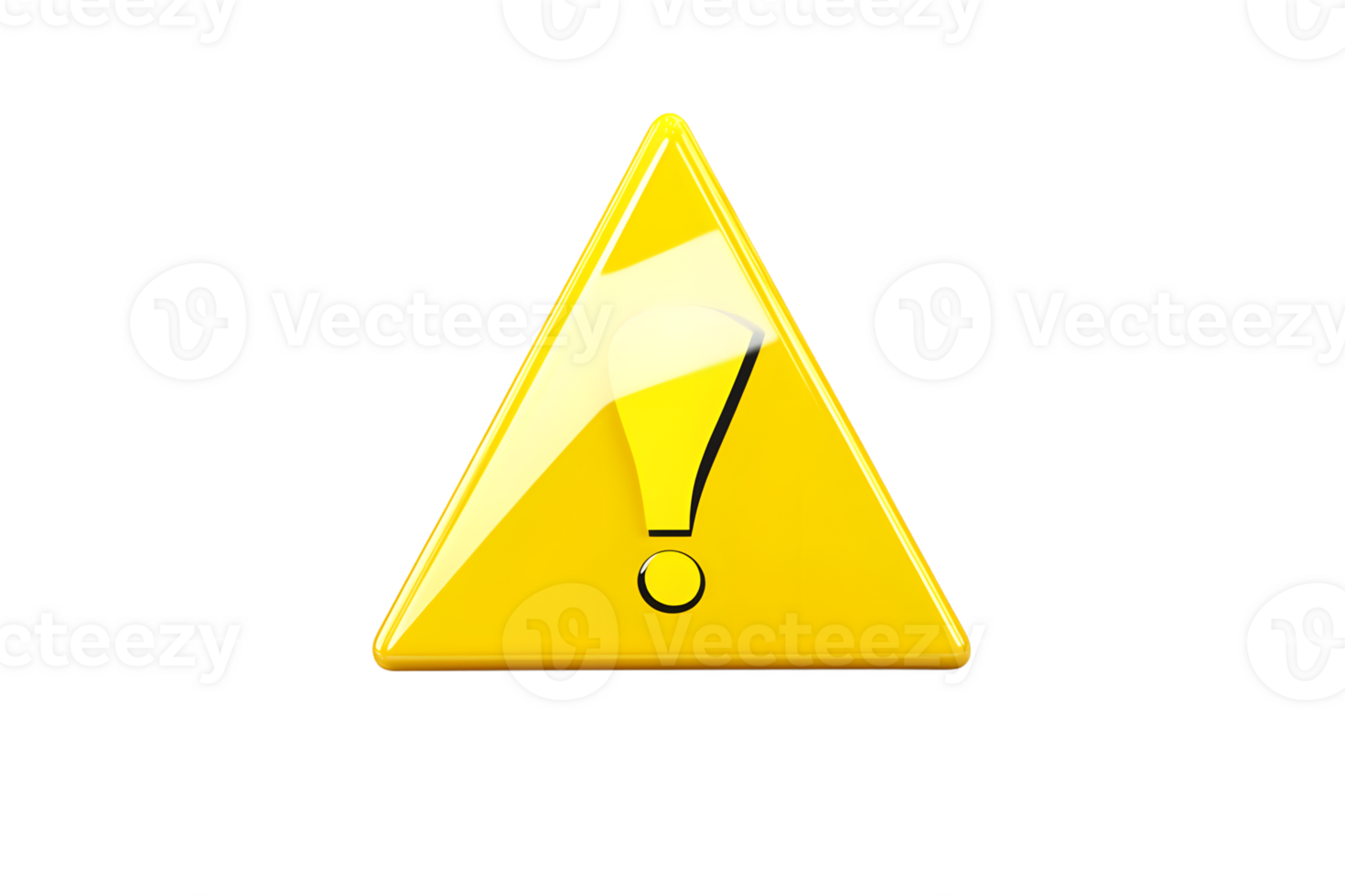 Warning Sign Yellow Triangle with Exclamation Mark for Safety and Caution Signals png