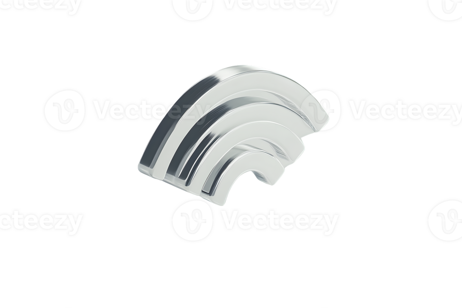 Wireless Signal Icon in 3D Design Modern Shiny and Technological Representation for Connecti png