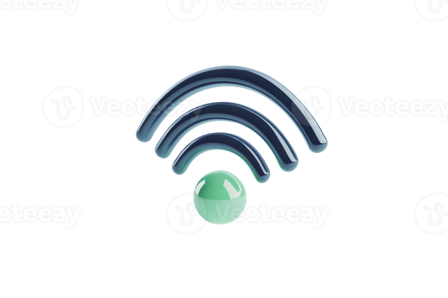 Wireless Connectivity Icon with Modern Design and Glossy Finish for Technology and Internet The png
