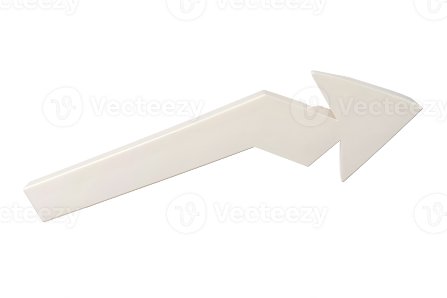 3D White Arrow on Black Background Directional Symbol for Navigation Guidance and Progress png