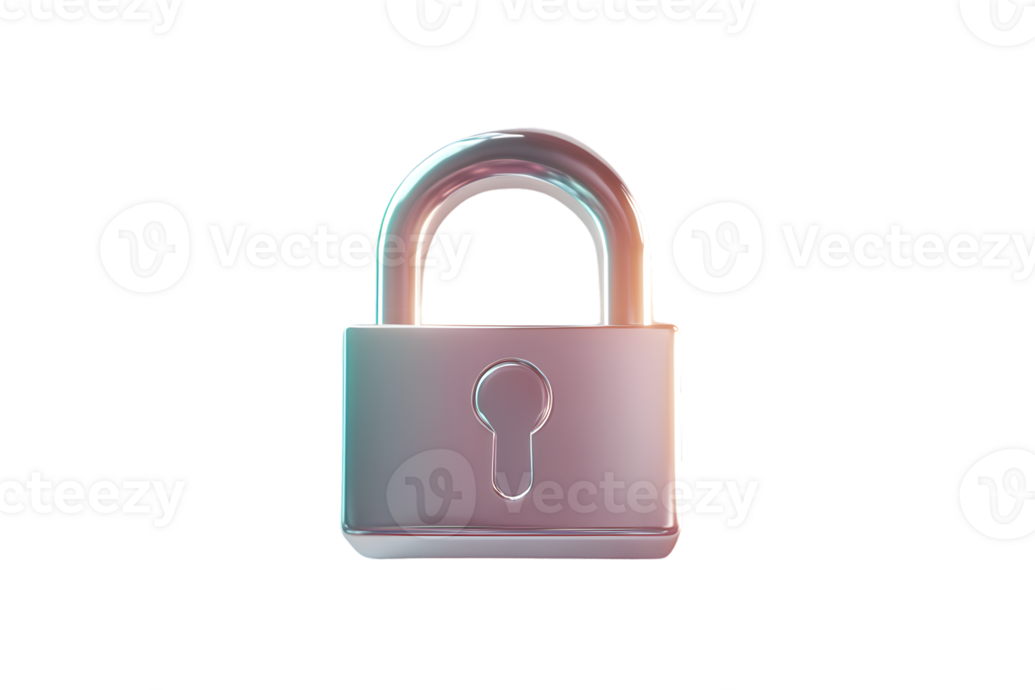 Secure Lock Icon with Gradient Finish for Digital Security Concepts png