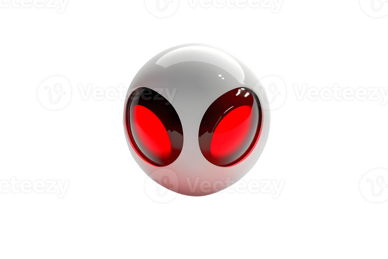 Glowing RedEyed Orb with a Futuristic and AlienLike Appearance Ideal for SciFi Fantasy an png