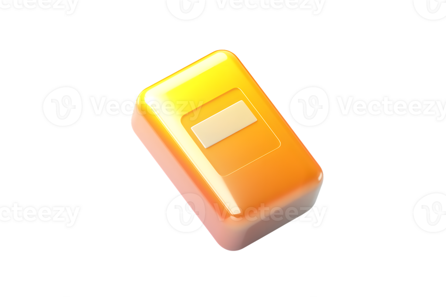 A sleek modern orange device with a minimalist design and a central button ideal for technolo png