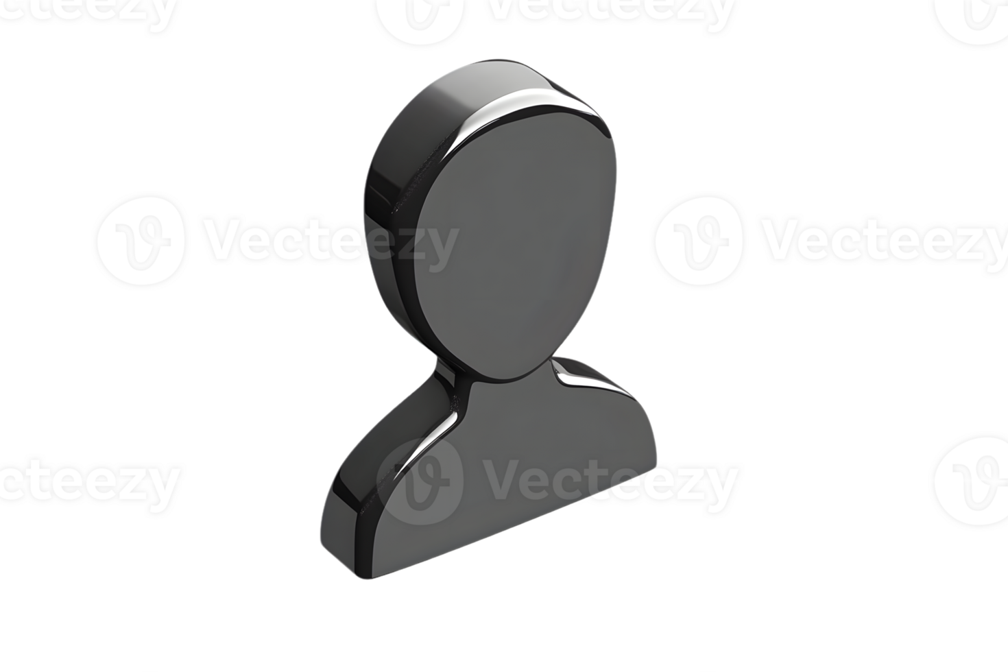 Generic User Profile Icon in 3D Design Modern Avatar Placeholder Digital Identity Symbol Abs png