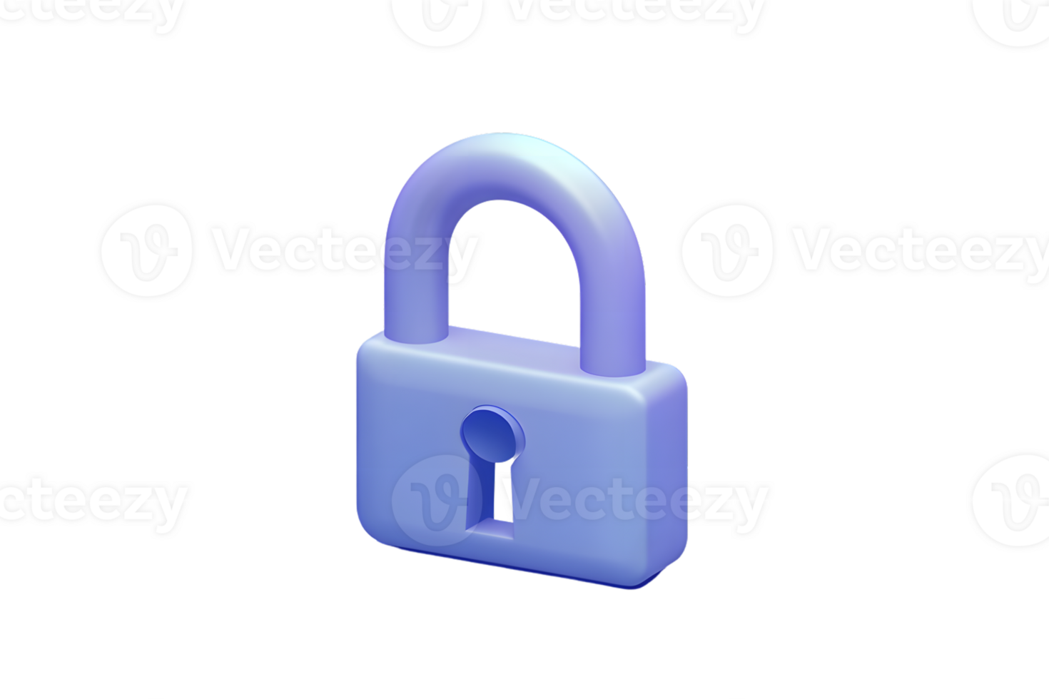 Secure Lock Icon in Blue Digital Security Protection and Privacy Symbol png