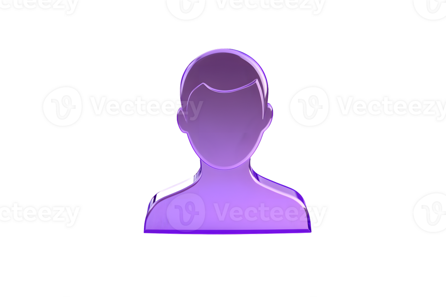 Purple Glossy User Icon for Digital Profiles and Applications png