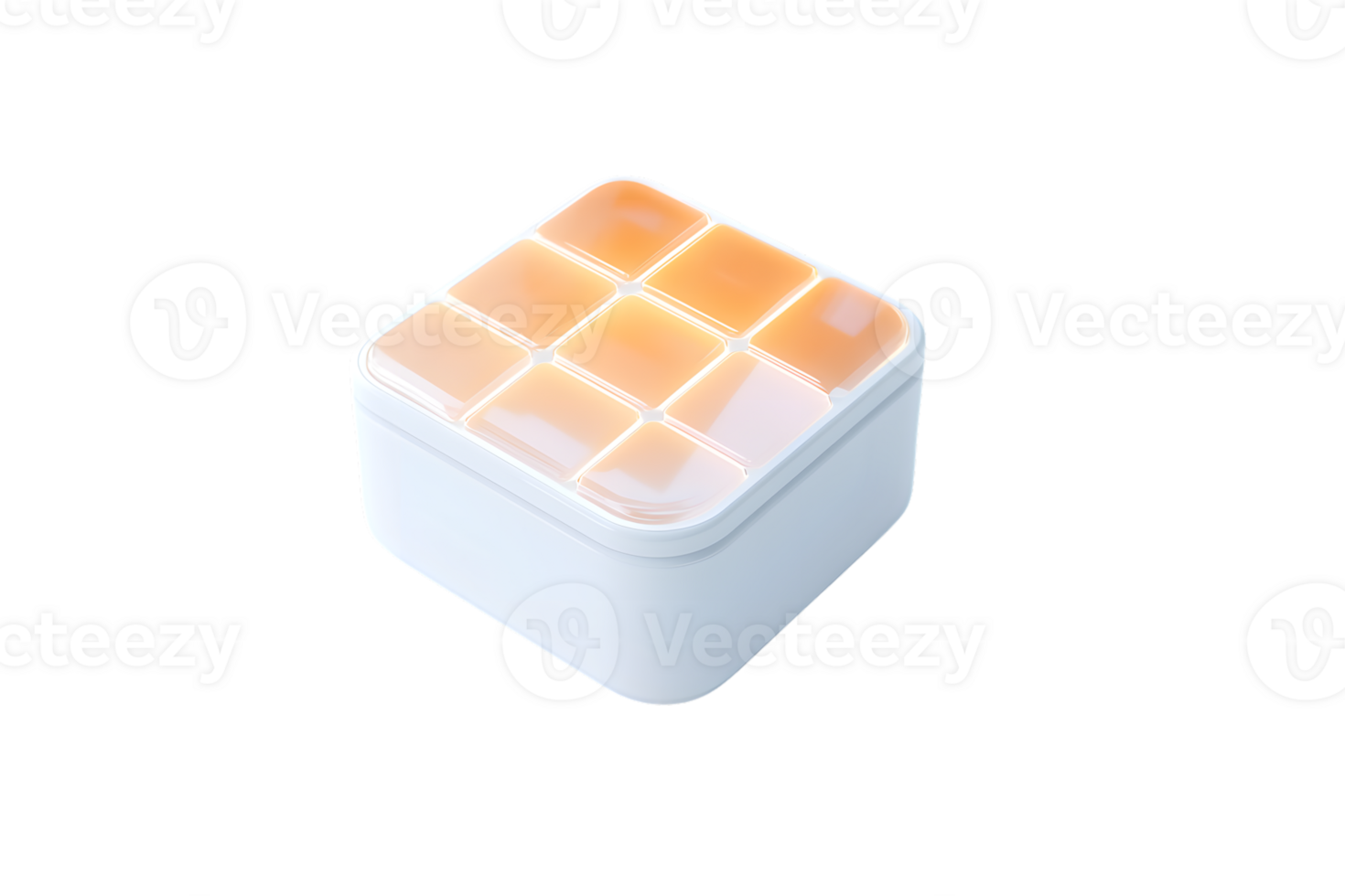 Modern Illuminated Cube Design with Grid Pattern for Tech and Innovation Concepts png