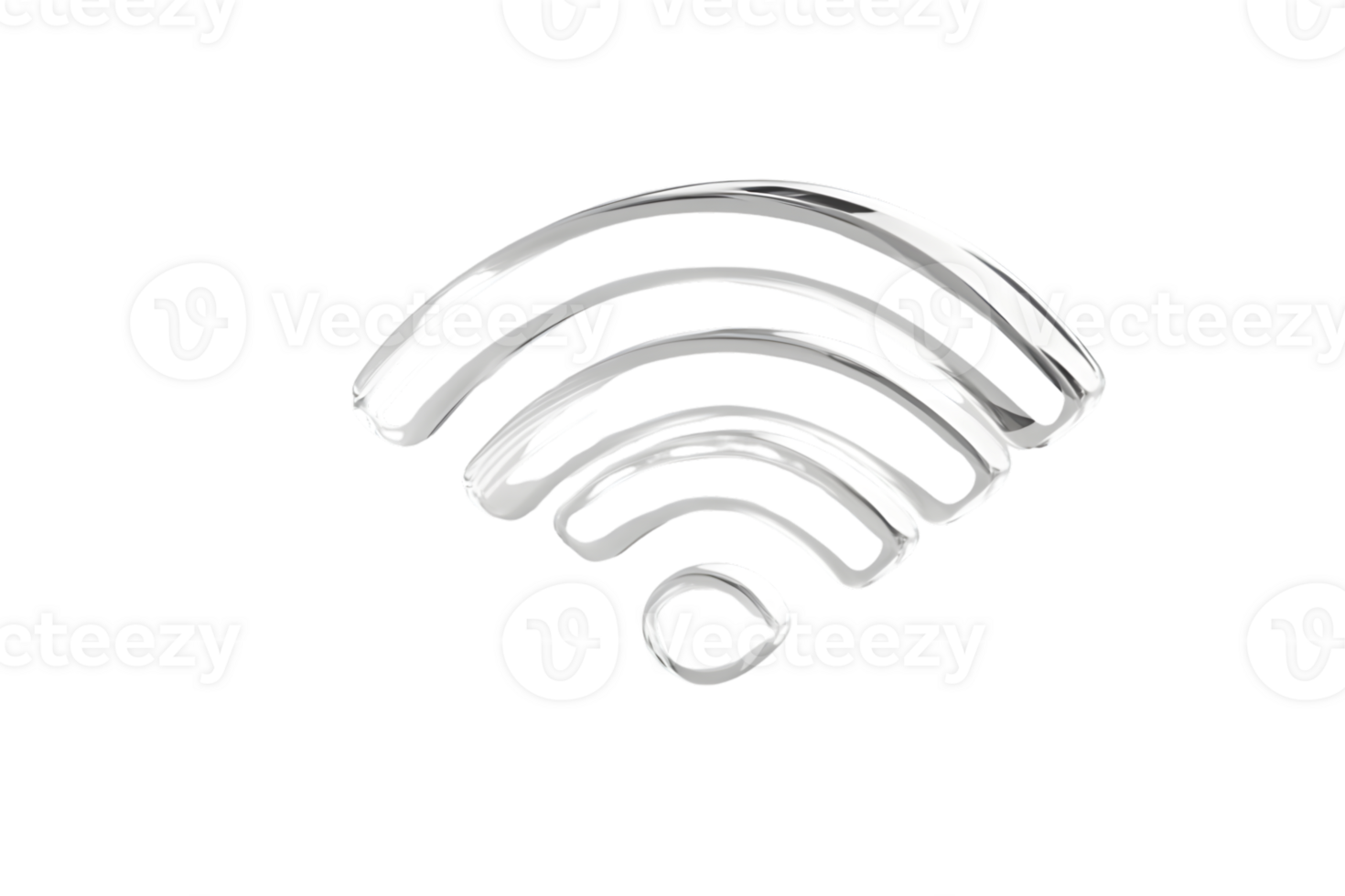Wireless Connectivity Icon Modern Silver WiFi Symbol on Black Background for Technology and I png