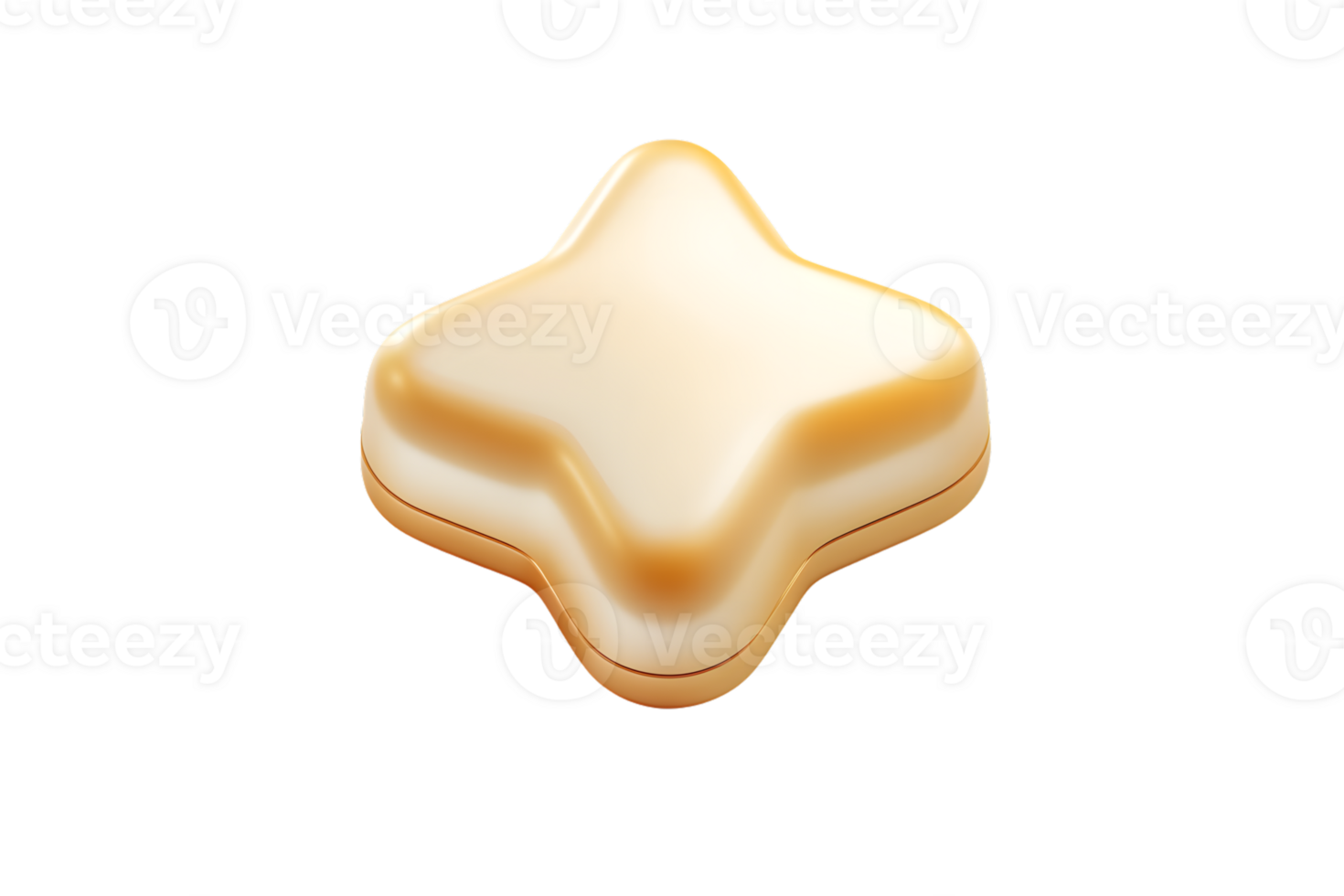 Golden CrossShaped Object with Smooth Edges and Reflective Surface Ideal for Design Art and png