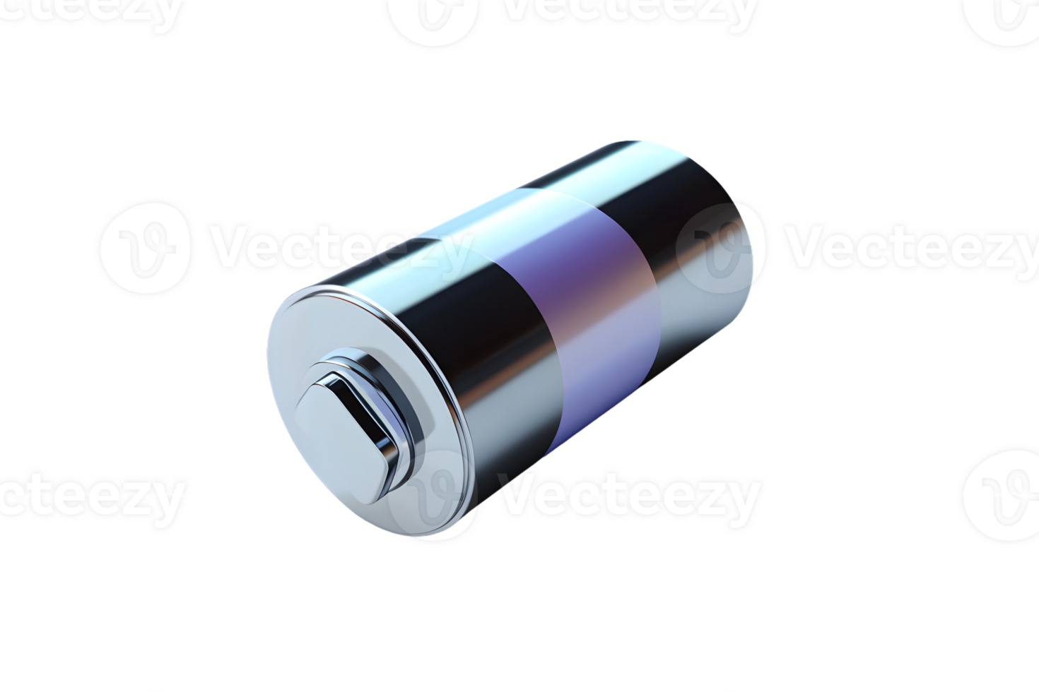 Shiny Metallic Cylinder with Reflective Surface and Button Ideal for Industrial Design and Tec png
