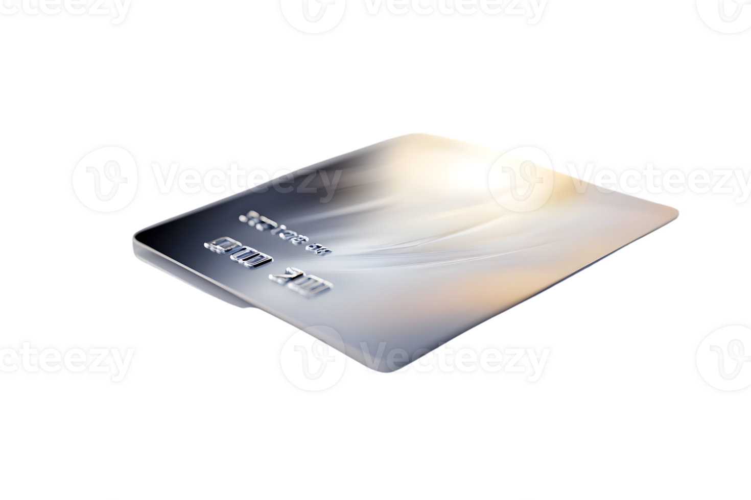 Modern Credit Card Design with Sleek Metallic Finish and Chip Technology png