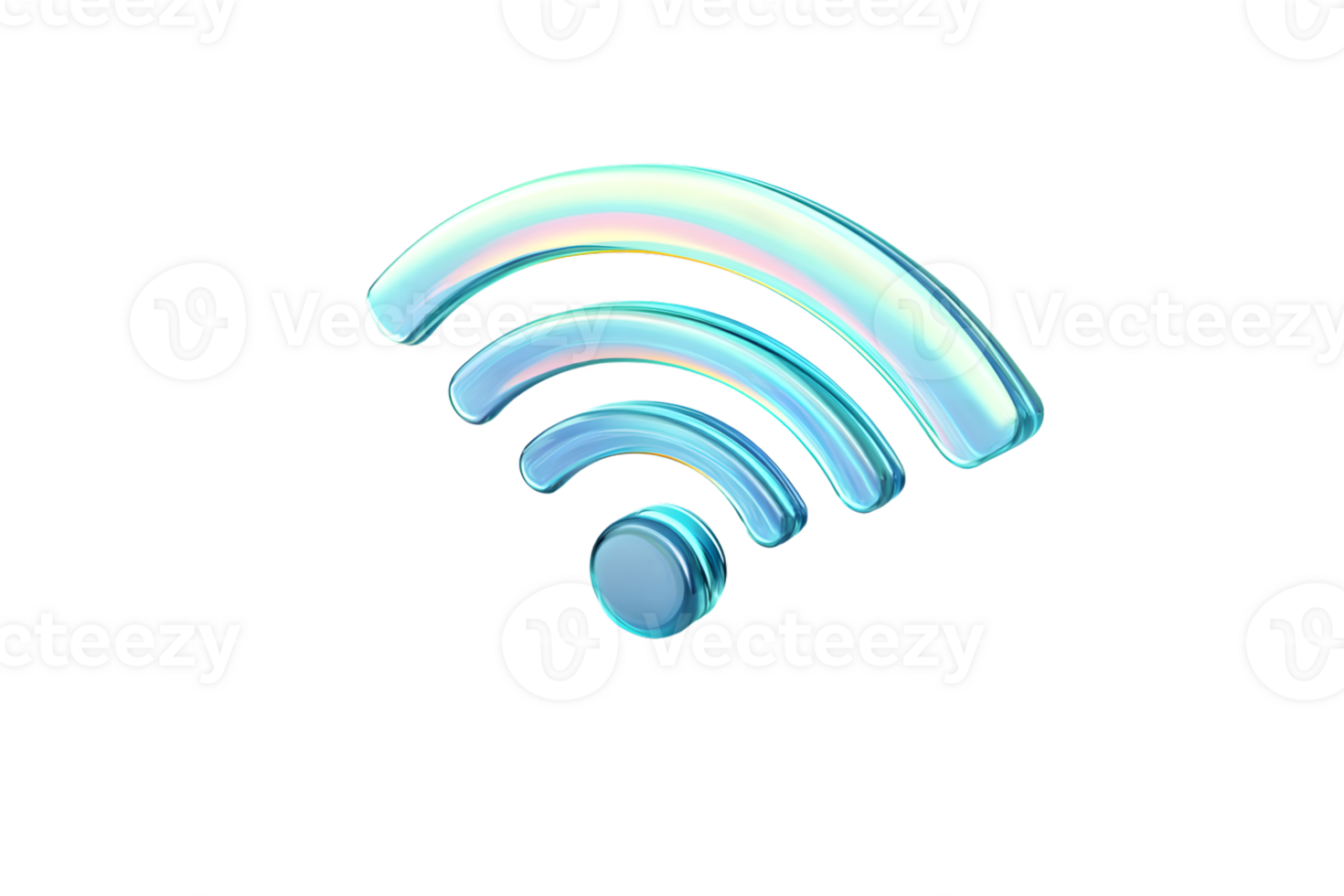 Wireless Connectivity Icon with Vibrant Gradient Design for Technology and Internet Themes png