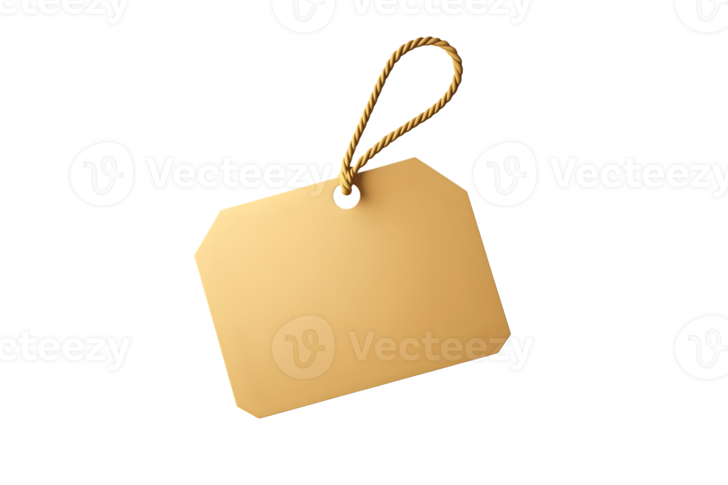 Blank Tag with Rope Minimalist Design for Labels Pricing and Identification png