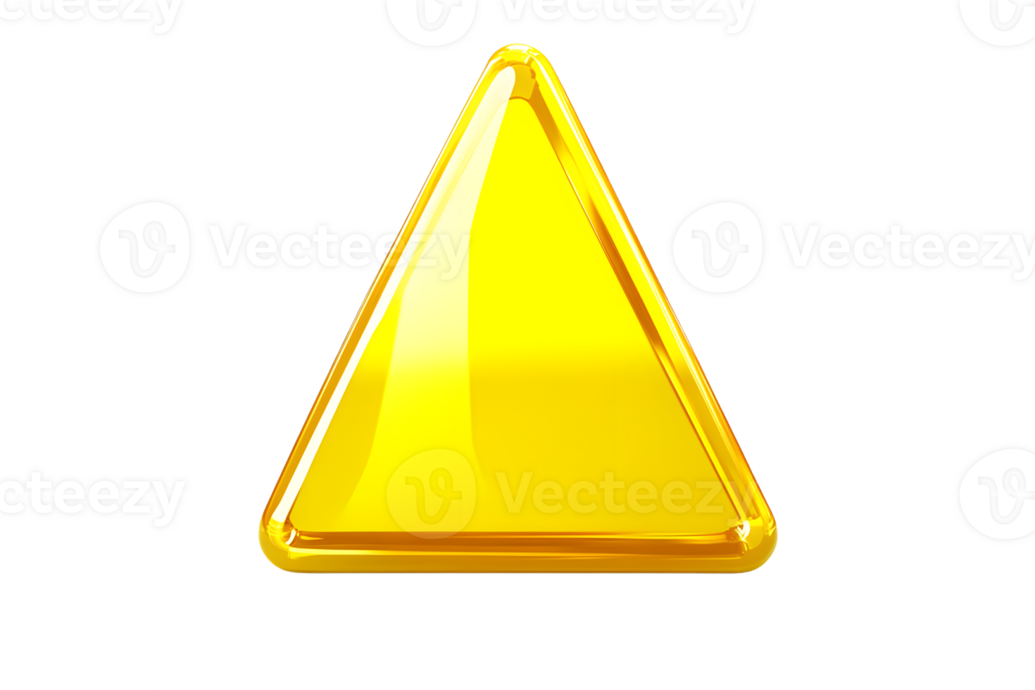 Warning Sign Yellow Triangle with Rounded Edges for Safety and Caution Signals Ideal for Haza png