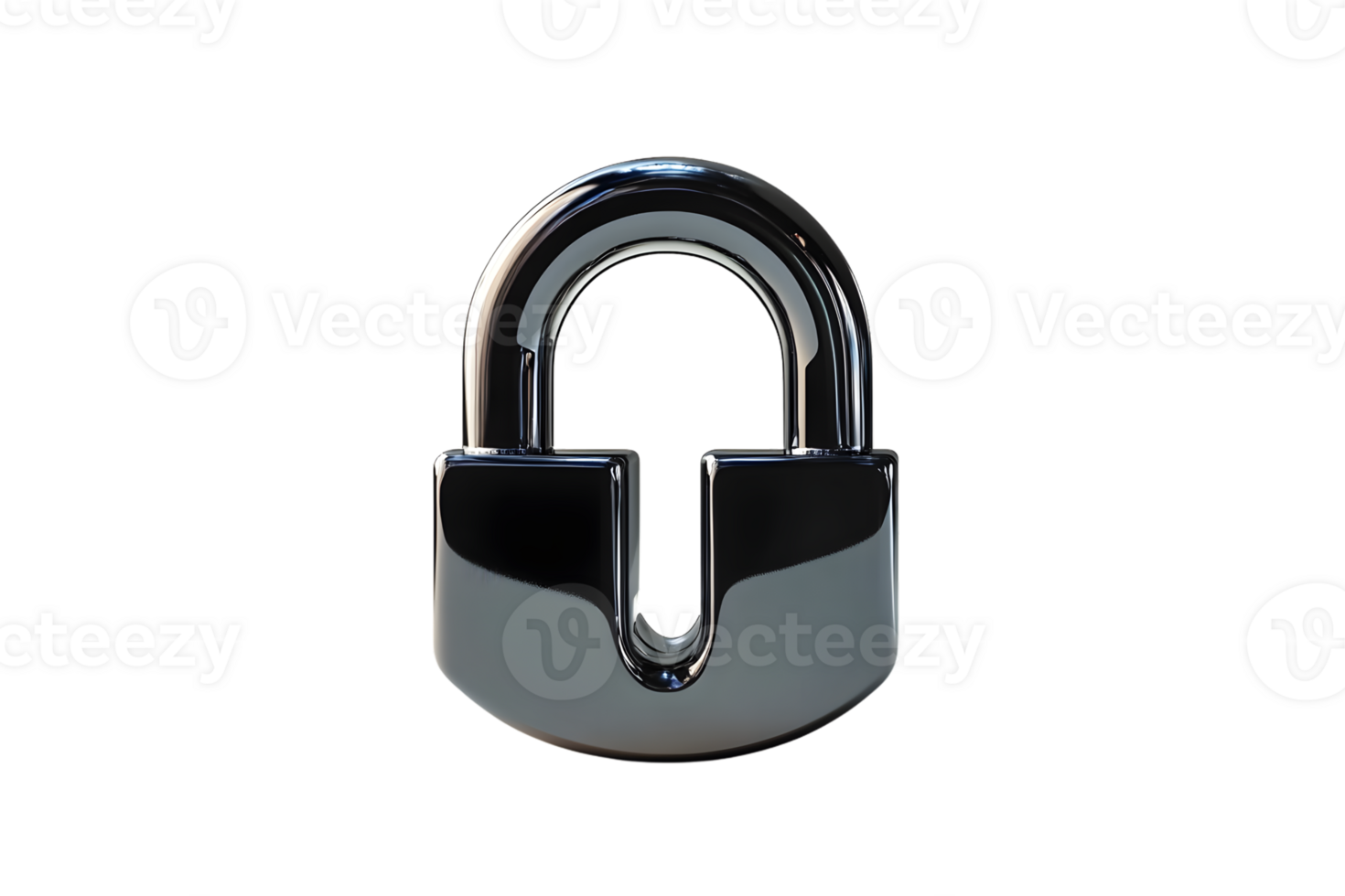 Secure Lock Icon HighQuality 3D Render of a Metallic Padlock for Safety and Protection Concep png