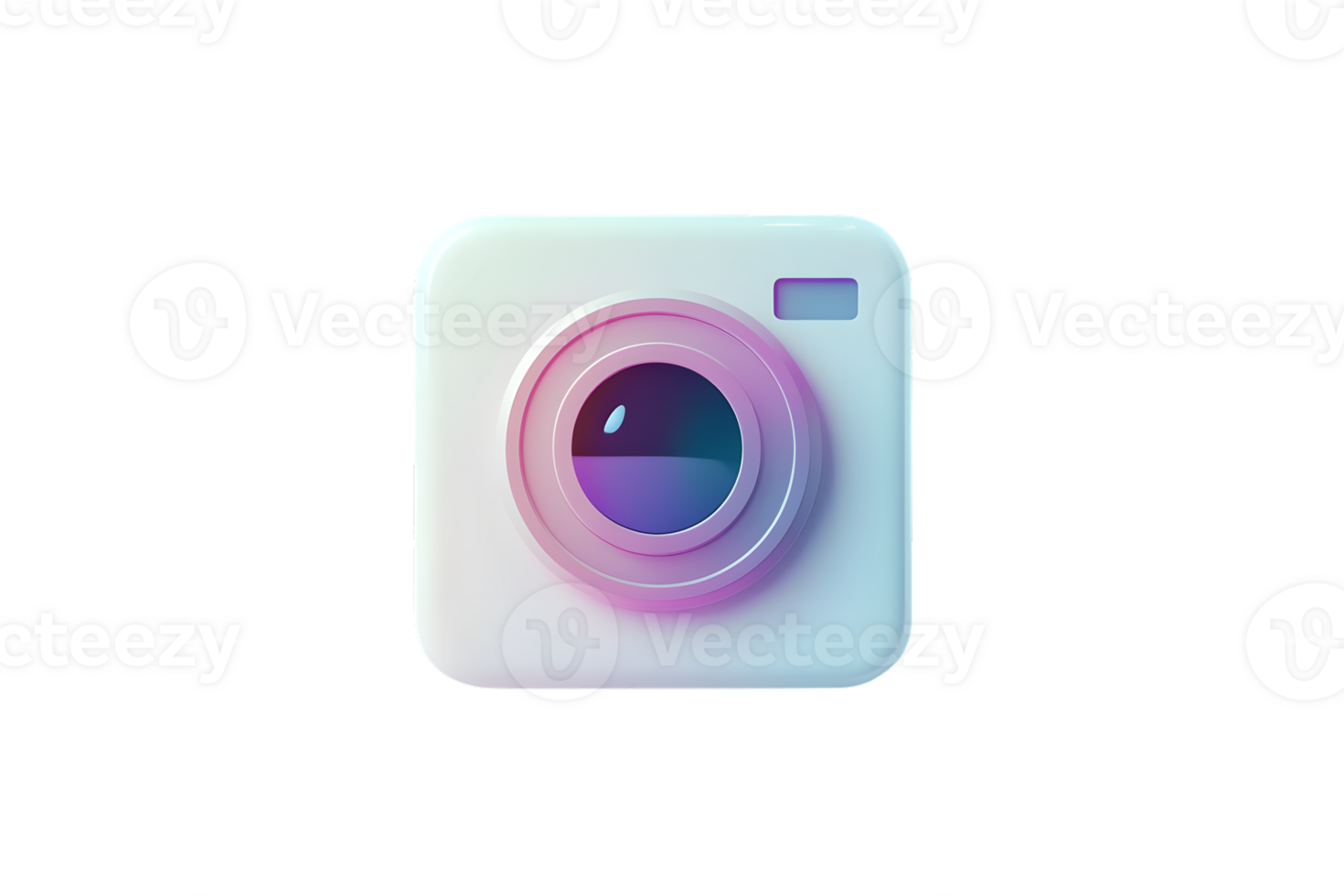 Camera Icon with Gradient Lens and Flash Modern Design for Photography Apps Digital Imaging T png