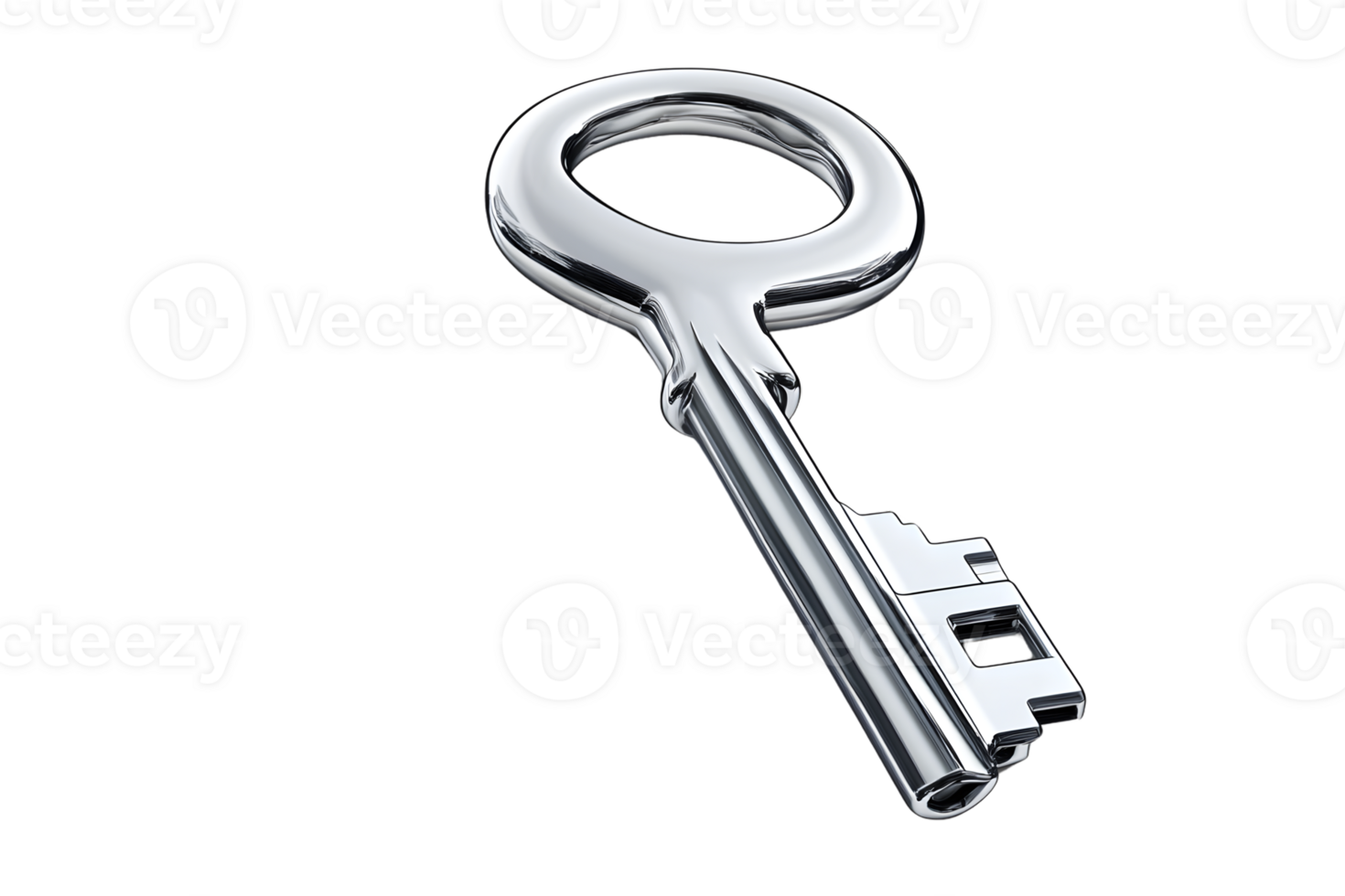 Shiny Metallic Key on Black Background Security Access and Protection Symbol png