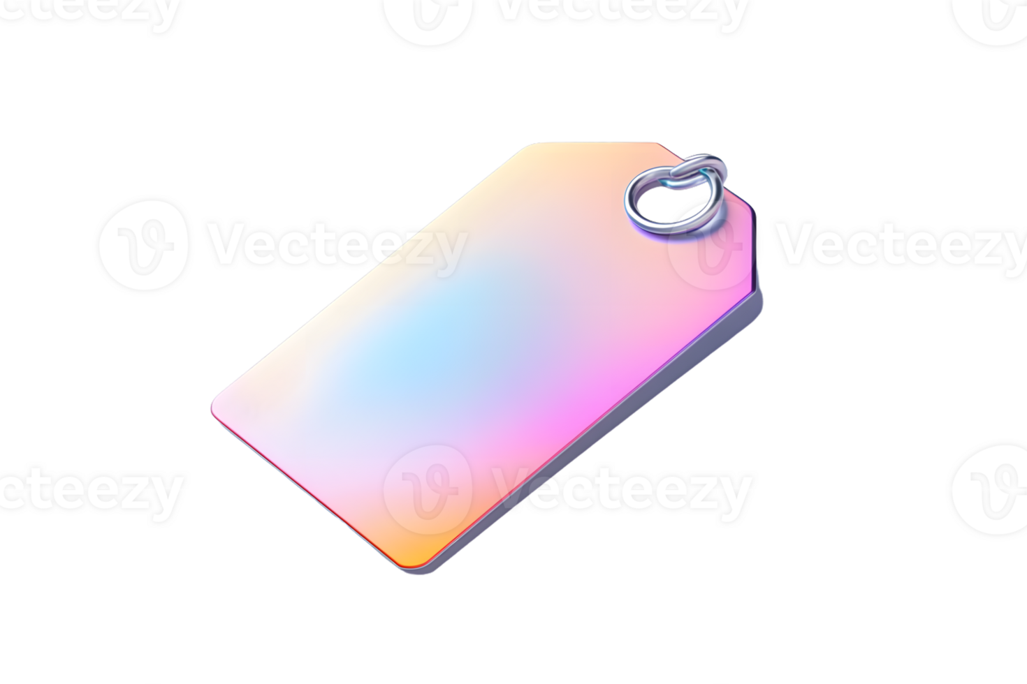 Gradient Tag with Metallic Ring Modern Design for Product Labels Pricing Tags and Inventory png