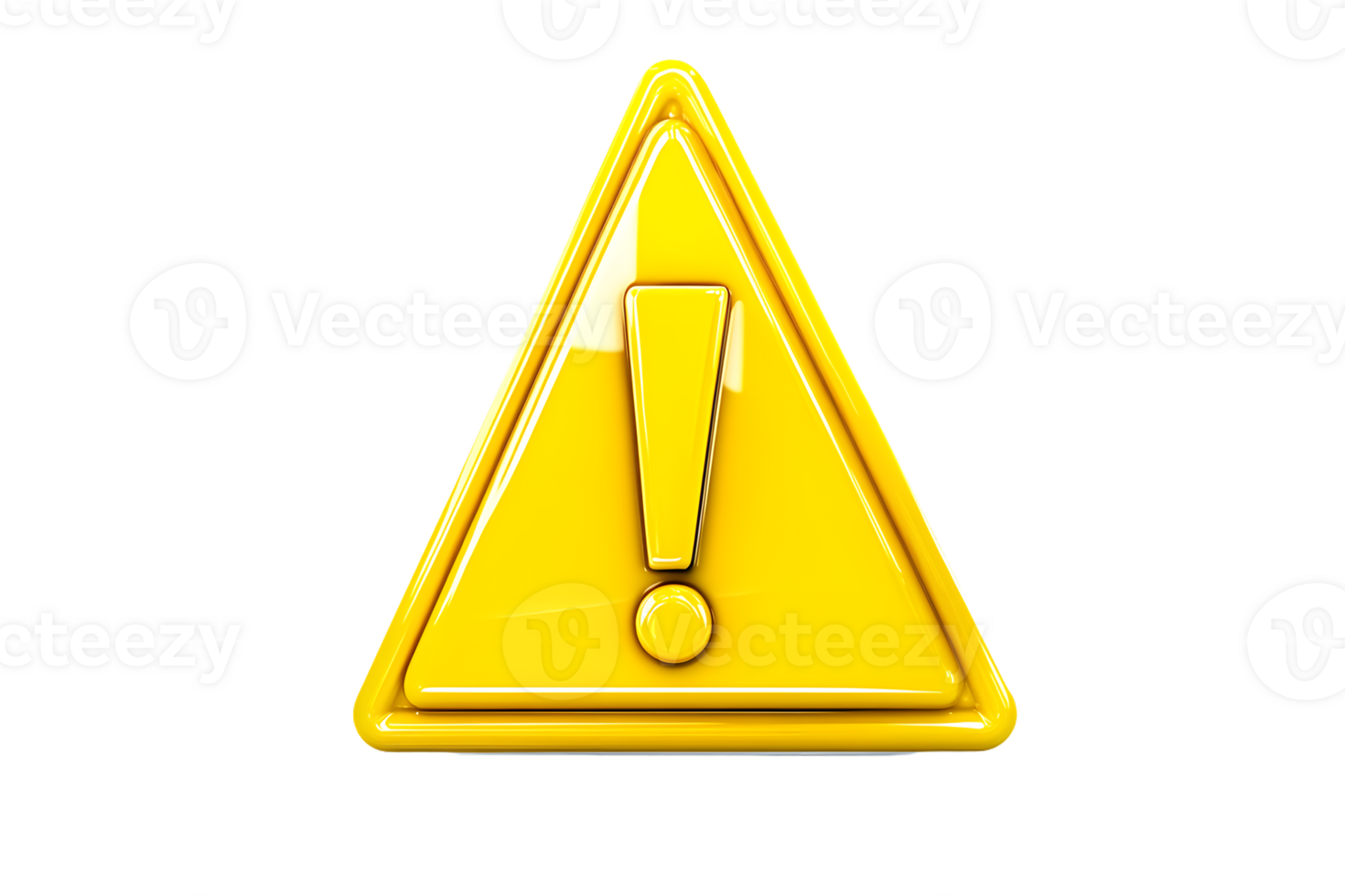 Warning Sign Yellow Triangle with Exclamation Mark for Safety and Caution Sign png