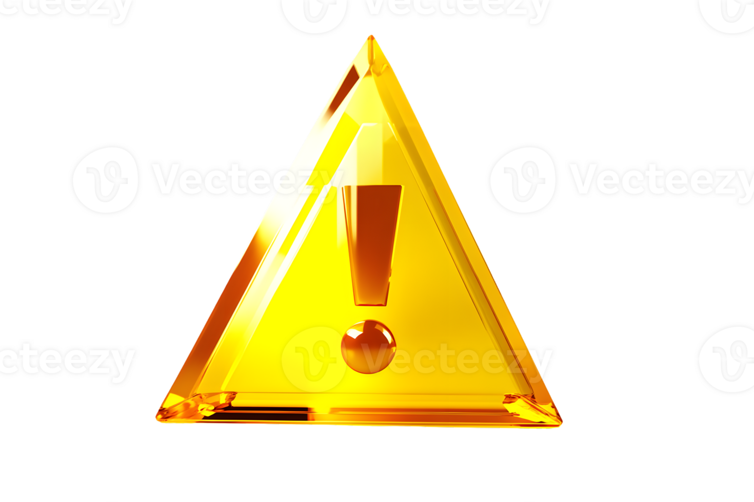 Warning Sign Bright Yellow Triangle with Exclamation Mark for Safety Alerts and Hazard Notific png