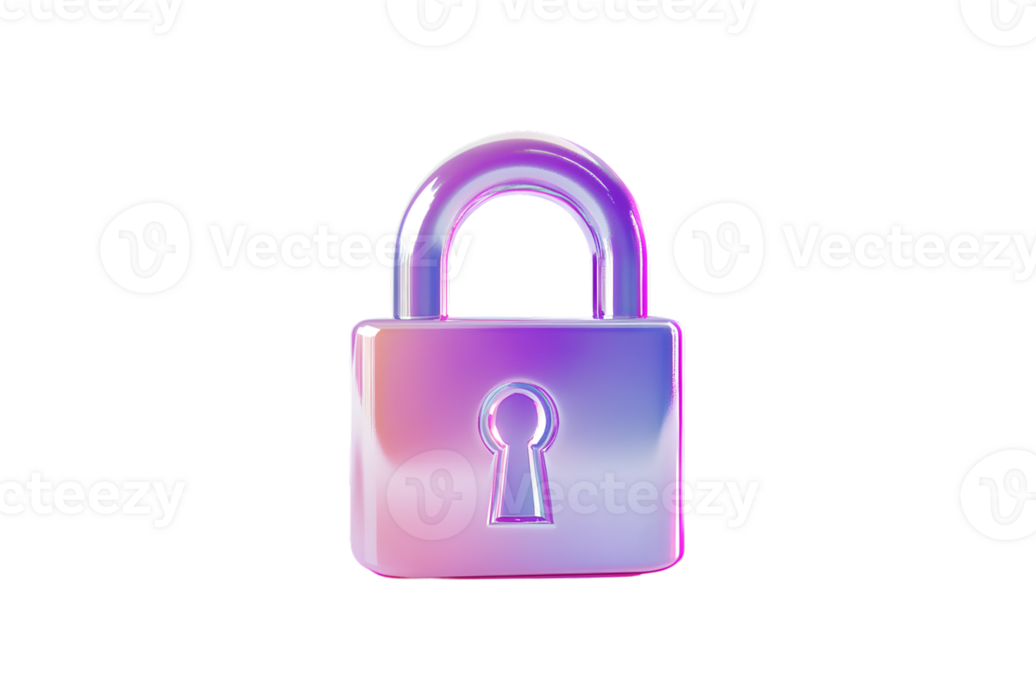 Secure and Stylish Lock Icon with Gradient Colors for Digital Security Privacy Protection and png
