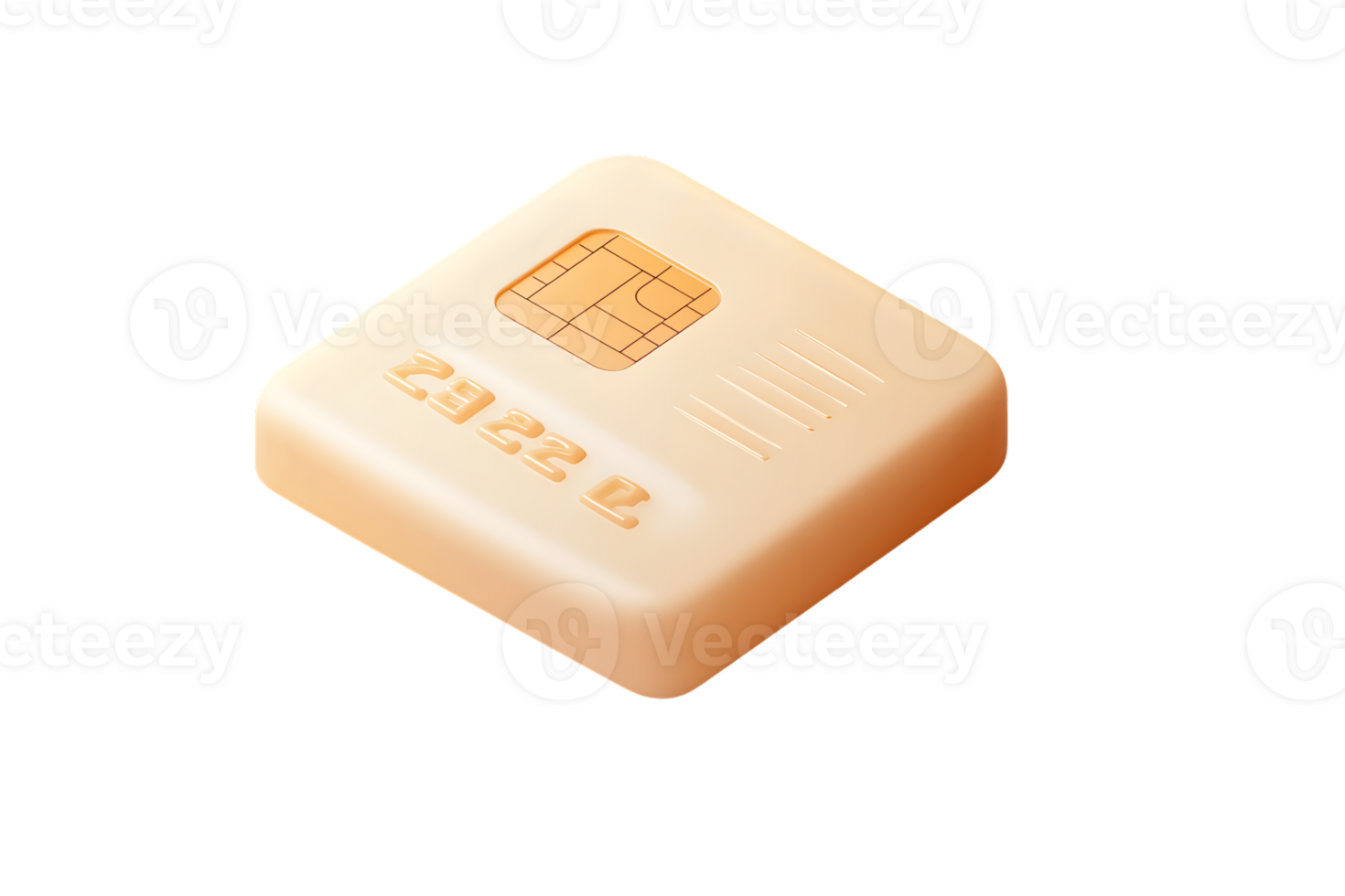 A SIM card with a metallic chip ideal for telecommunications and mobile connectivity themes png