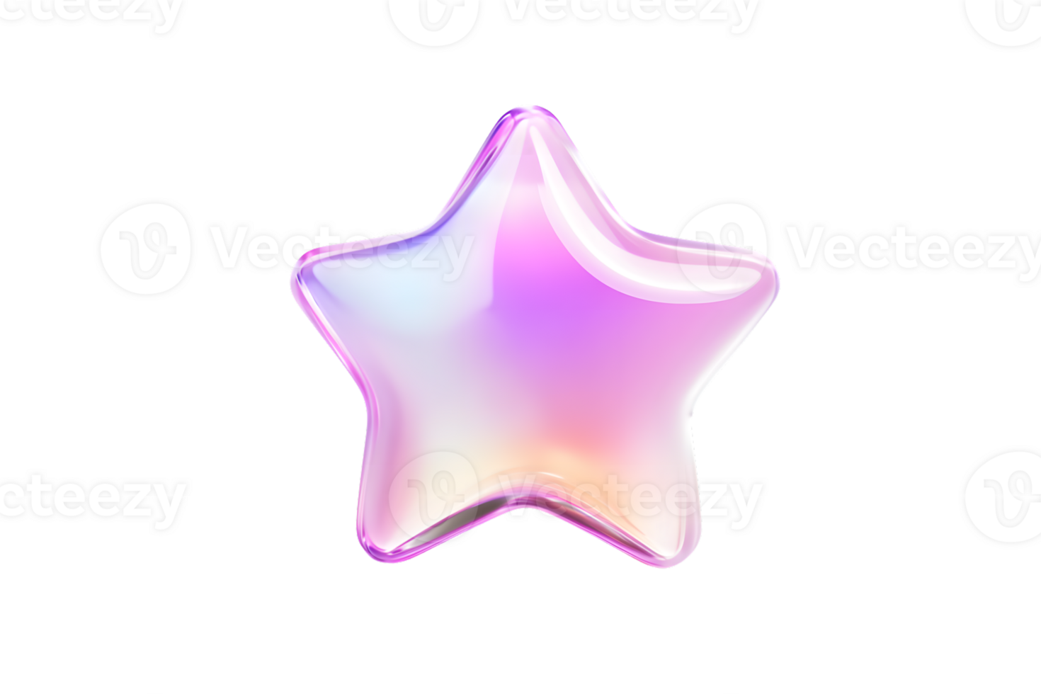 Shiny Star Icon with Gradient Colors for Design Projects png