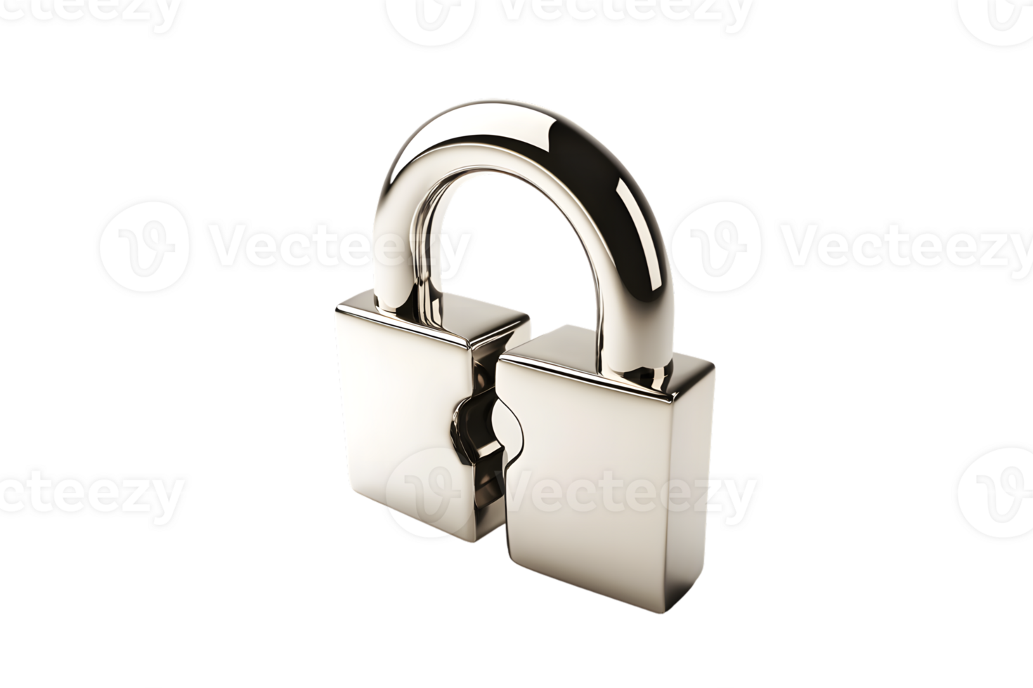 Secure and Shiny Metallic Lock Isolated on Black Background for Safety Security and Protectio png