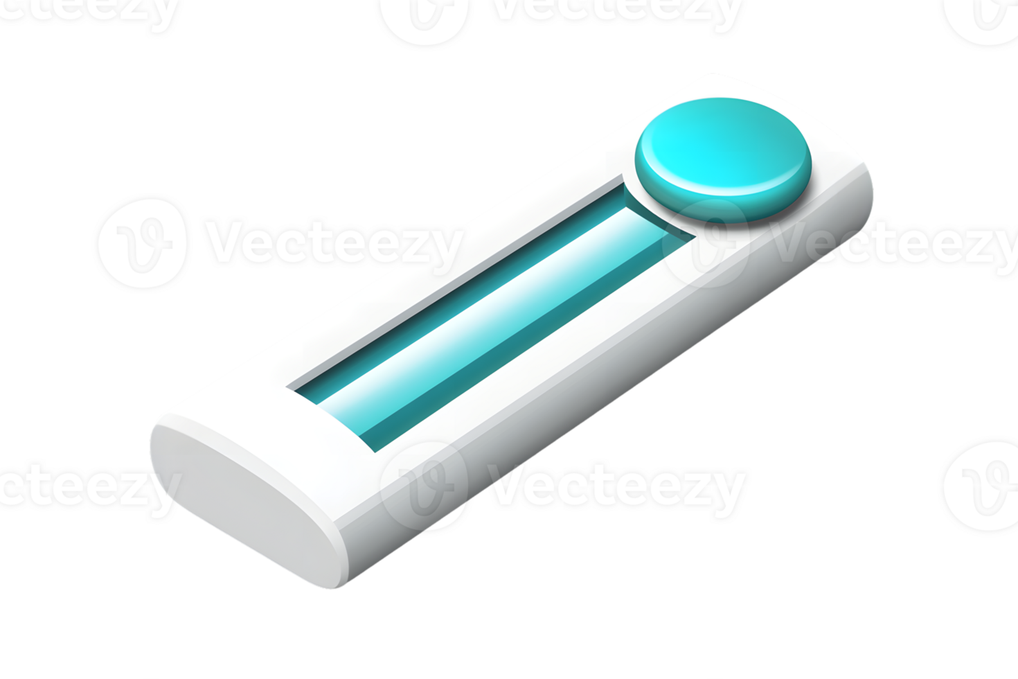 A sleek digital thermometer with a modern design featuring a clear display and a prominent but png