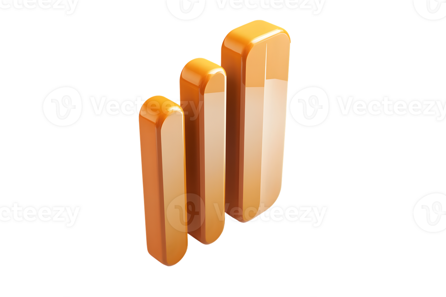 Abstract 3D Pillars in Warm Tones Modern Design Elements for Creative Projects png