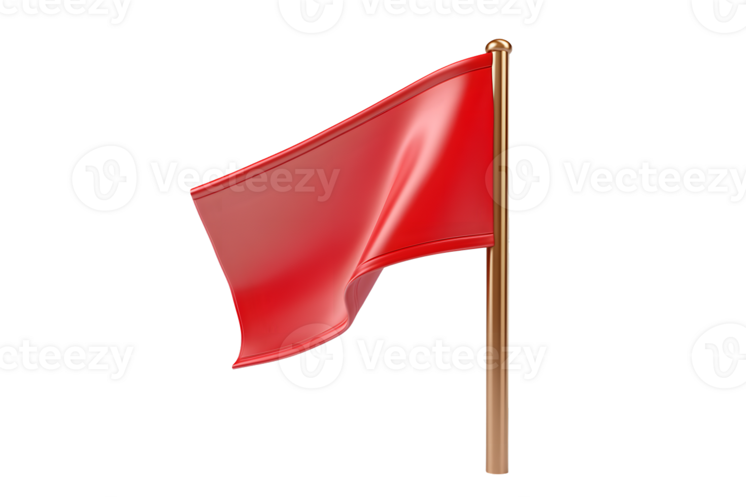 A bold red flag waving in the wind mounted on a sturdy pole symbolizing alertness and attenti png