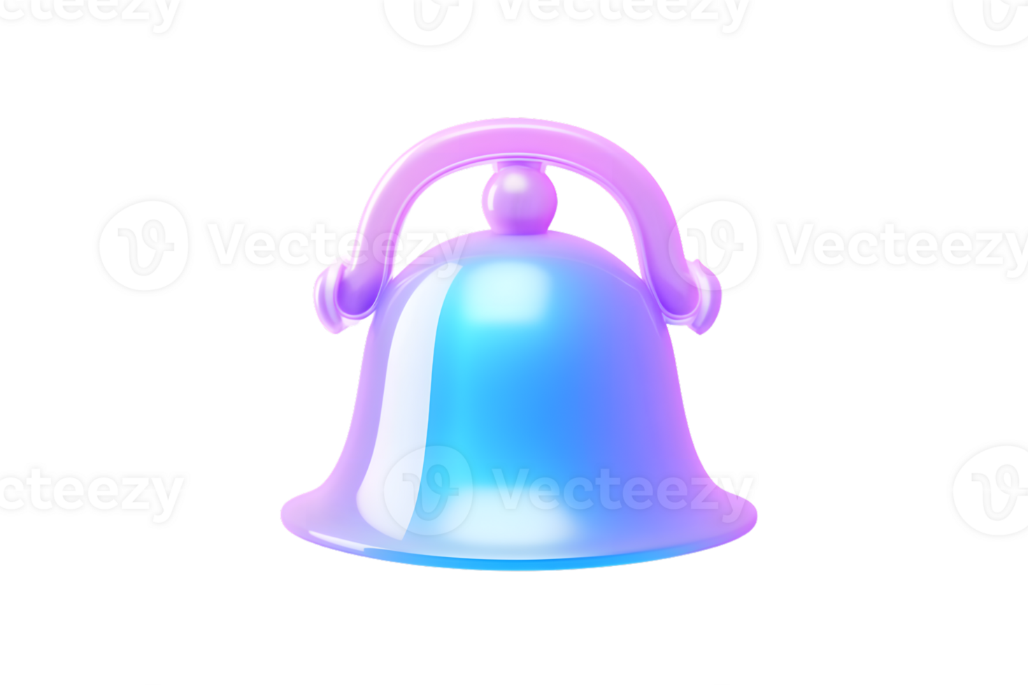 Glowing Bell Icon with Gradient Colors for Notifications and Alerts png
