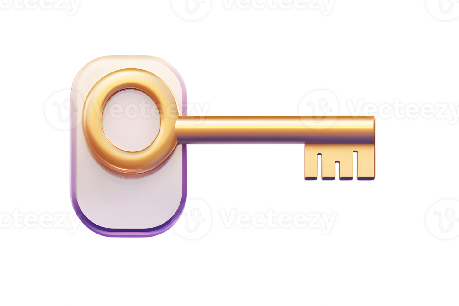 Golden Key with Modern Design Unlocking Security and Access Solutions png