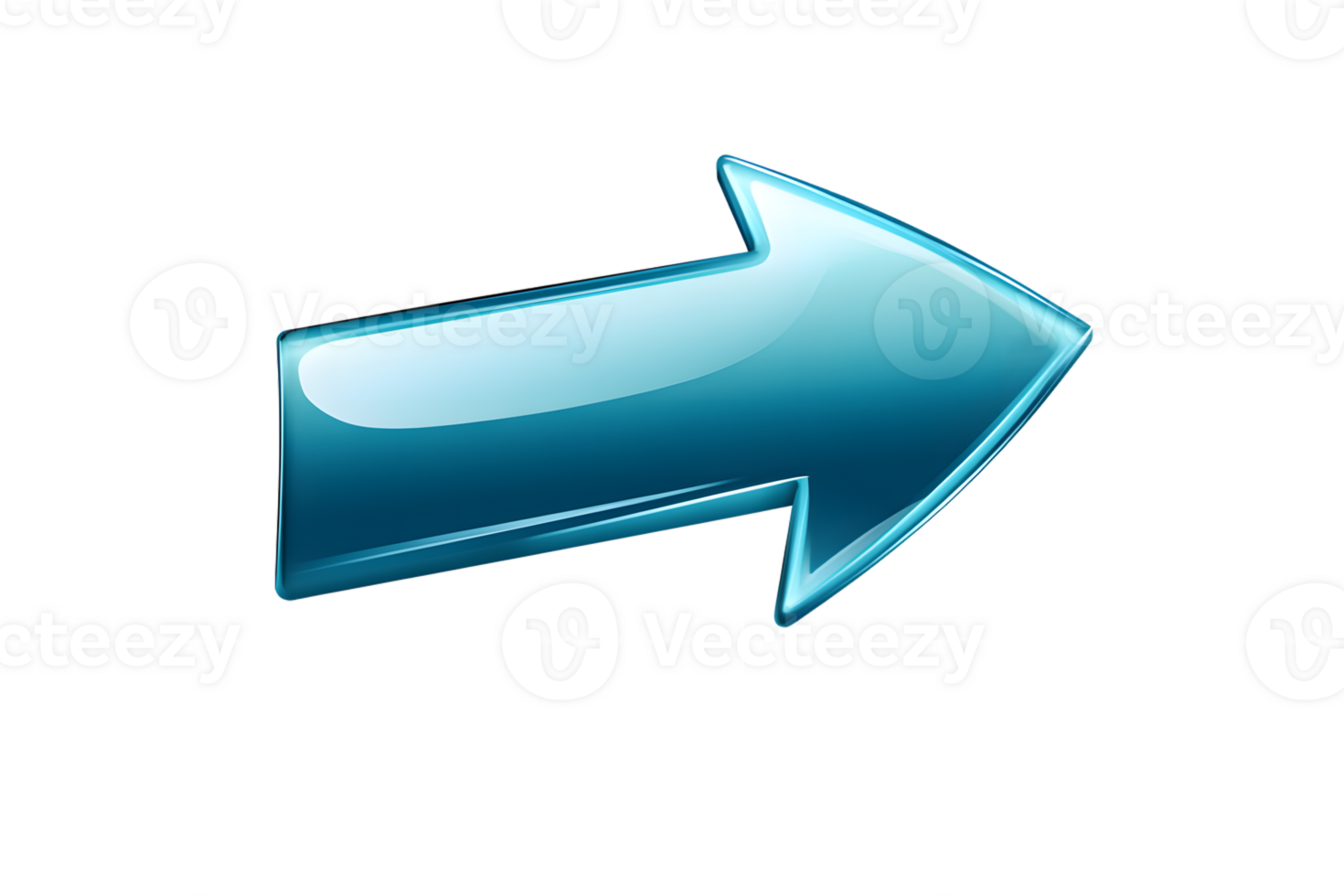 Blue Arrow Icon with Glossy Finish for Navigation and Directional Use png