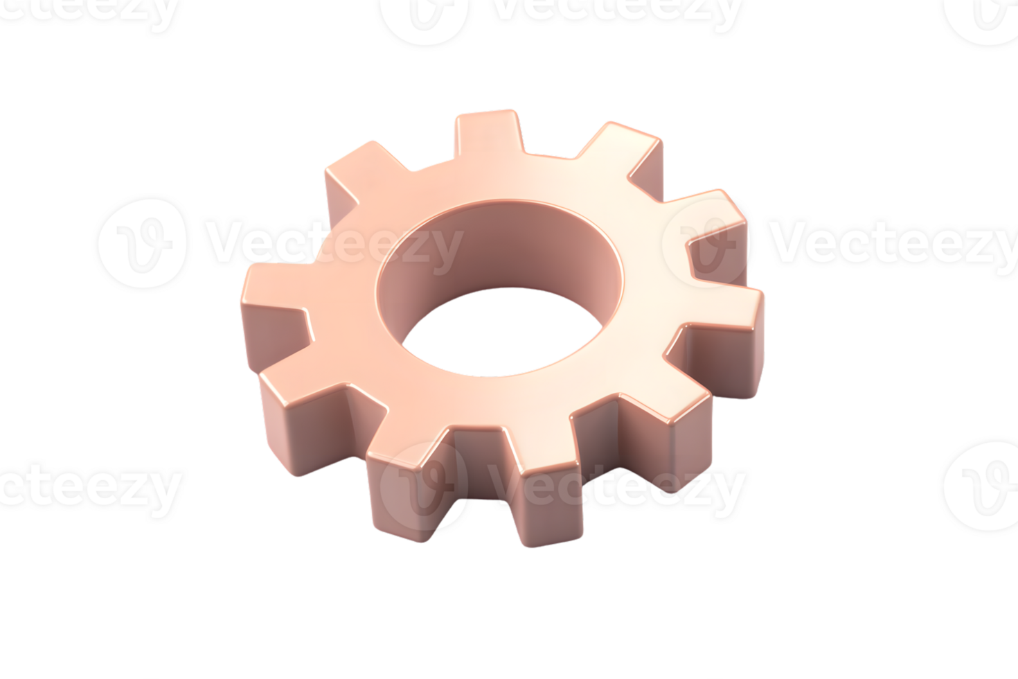 3D Rendered Gear Mechanism in Soft Pink Tone for Industrial and Mechanical Design Concepts png
