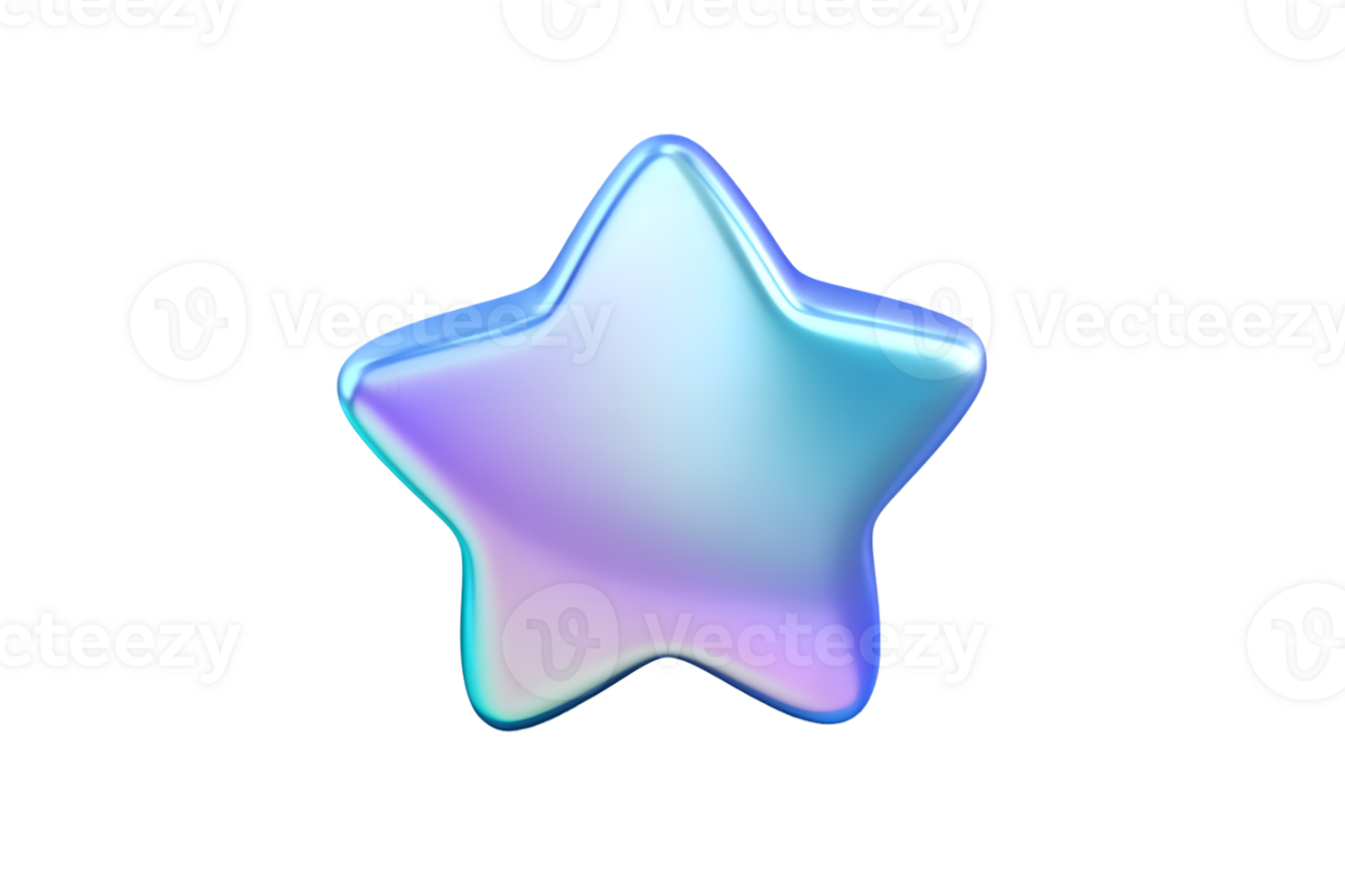 A vibrant gradient star with a glossy finish ideal for decorative designs and creative projec png
