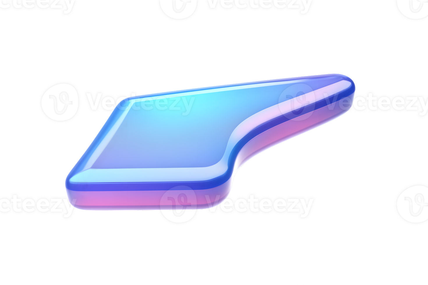 Abstract 3D Render of a Futuristic Device with Smooth Curves and Gradient Colors Ideal for Tec png